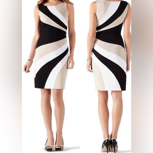 White House Black Market Dresses & Skirts - White House Black Market Black and Cream Dress